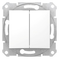 Sedna белый выключатель 2-клавишный 10А (сх.5) SDN0300121 фото