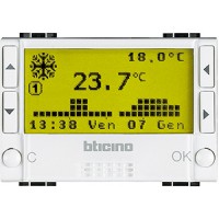 BTicino Living Light Белый Термостат электронный программир, 7прог/7 дней, 3 мод N4451 фото