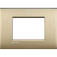 BTicino Living Light Матовое золото рамка AIR 3 мод LNC4803OF фото