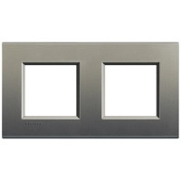 BTicino Livinglight Серый шелк рамка прямоугольная, 2+2 мод LNA4802M2AE фото