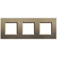 BTicino Livinglight Коричневый шелк рамка прямоугольная, 2+2+2 мод LNA4802M3SQ фото