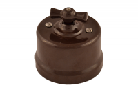 Bironi Лизетта керамика коричневый выключатель перекрестный 1-клавишный B1-203-02 фото