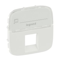 Legrand Valena Alure белый накладка розетки телефон / компьютер 1-ой с полем для надписи 755475 фото