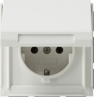 Gira TX-44 Белый Розетка с/з с крышкой 045466 фото