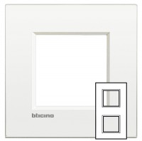 BTicino Livinglight белый рамка AIR 2+2 мод 71мм LNE4802M2BN фото