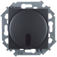 Simon 15 Графит Светорегулятор с управлением от ИК-пульта, проходной, 500Вт, 230В, винт. зажим 1591713-038 фото