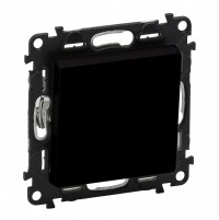 Legrand Valena Life Black выключатель 10АХ 250В с лицевой панелью. Безвинтовые зажимы, антрацит. 756301 фото