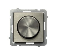 Ospel Sonata Медь (Новое серебро) Светорегулятор поворотно-нажимной для нагрузки лампами накаливания и галогенными ŁP-8RM/m/44 фото