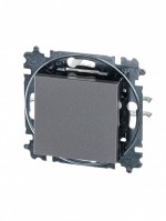 ABB EPJ Levit сталь / дымчатый чёрный Выключатель 1-клавишный 2CHH590145A6069 фото