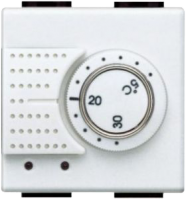 BTicino Livinglight белый Термостат электронный комнатный 2А 250В, с датчиком теплого пола, 2 мод N4441FH фото