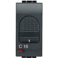 BTicino Livinglight Антрацит Автоматический выключатель, 16А 1 модуль L4301/16 фото