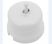 Bironi Лизетта пластик белый выключатель 1-клавишный (тумблерный) B1-230-21 фото