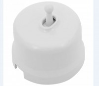 Bironi Лизетта пластик белый выключатель перекрестный 1-клавишный (тумблерный) B1-233-21 фото