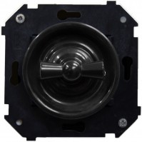 Bironi Шедель пластик чёрный выключатель перекрестный (скрытый монтаж) B3-203-23 фото