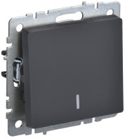 IEK Brite Base графит выключатель 1-клавишный с индикацией  10А BR-V10-1-10-K53 фото