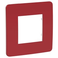 Unica Studio красная / белая рамка 1-ная NU280213 фото