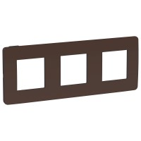 Unica Studio шоколад / антрацит рамка 3-ная NU280617 фото