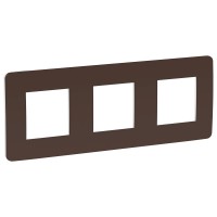 Unica Studio шоколад / белая рамка 3-ная NU280616 фото