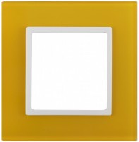 ЭРА 14-5101-21 Elegance Желтый/белый стекло рамка 1-ая Б0034476 фото