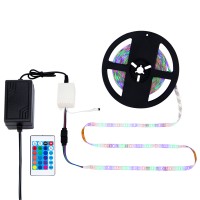 Комплект светодиодной ленты 5 м с блоком питания и RGB контроллером, IP65, свечение RGB Rexant 142-402 фото