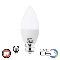 Horoz Electric 001-003-0008 Лампа светодиодная С37 8W 3000K E27 175-250V ULTRA-8 HRZ33002975 фото