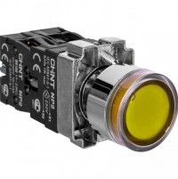 CHINT Кнопка управления NP2-BW1561 выступающая, желтая, 1НО, AC/DC230В (LED), IP40 (R) 575779 фото