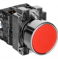 CHINT Кнопка управления NP2-BA45 без подсветки красная, 1НО+1НЗ, IP40 (R) 573966 фото