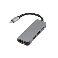 Разветвитель USB Type-C на 4 порта (1xHDMI/2xUSB 3.0 PD/1xType-C PD) Rexant 18-4151 фото