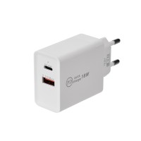Сетевое зарядное устройство для iPhone/iPad Type-C + USB 3.0 с Quick charge, белое Rexant 16-0278 фото