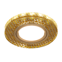 Gauss Светильник Backlight Gu5.3 LED 2700K 1/40 круг, золото/кристалл/золото BL078 фото