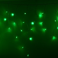 NEON-NIGHT Гирлянда Айсикл (бахрома) светодиодный, 2,4 х 0,6 м, прозрачный провод, 230 В, диоды зелёные, 88 LED 255-054 фото