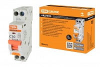 TDM Автоматический выключатель дифференциального тока АВДТ 63М 2P(1P+N) C10 30мА 4,5кА тип АС SQ0202-0059 фото