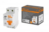 TDM Автоматический выключатель дифференциального тока АВДТ 32 2P(1P+N) C63А 100мА 4,5кА тип АС SQ0202-0514 фото