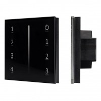 Arlight Панель Sens SMART-P17-DIM Black (230V, 4 зоны, 2.4G) (IP20 Пластик, 5 лет) 028129 фото