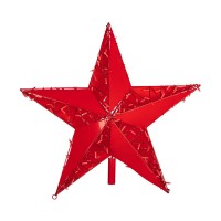 Светодиодная фигура Звезда 100 см, 200 светодиодов, с трубой и подвесом, цвет свечения красный NEON-NIGHT 514-274 фото