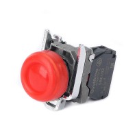 Systeme Electric Кнопка SB4 в сборе модульная 22мм выступающая красная с возвратом металл 1НЗ SB4BP42 фото