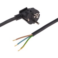 REXANT Шнур электрический с вилкой ПВС 3х1,5 мм2 2м (черный) 11-1328 фото