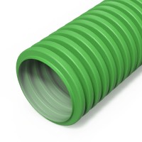 Промрукав Труба гофрированная двустенная ПНД гибкая вентиляционная зеленая (RAL 6029) d75 мм (50м/уп) PR15.0297 фото