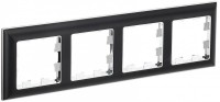 IEK Brite Decor чёрный / хром 3D-форма рамка 4-места BR-M42-12-2-K23 фото