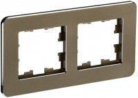IEK Brite Decor латунь  металл скруглённые углы рамка 2 места BR-M22-M-01-K49 фото