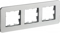 IEK Brite Decor алюминий металл скруглённые углы рамка 3 места BR-M32-M-01-K47 фото