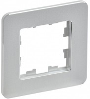 IEK Brite Decor алюминий металл скруглённые углы рамка 1 место BR-M12-M-01-K47 фото