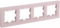 IEK BRITE DECOR Розовый матовый стекло Рамка 4-мест. РУ-4-2-Бр BR-M42-G-31-K14 фото