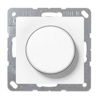 JUNG EcoProfi Белый Светорегулятор поворотный для л/н 60-400Вт (в сборе, без рамки) 5544.02VEINS/1WW фото