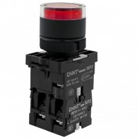 CHINT Кнопка управления NP2-EW3465 1НО+1НЗ красная AC/DC230В(LED), IP40 (R) 575328 фото