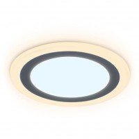 Ambrella Встраиваемый cветодиодный светильник с подсветкой DCR370 3W+3W 6400K/3000K 85-265V D105*28 DCR370 фото