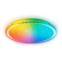 Ambrella Светодиодный светильник c подсветкой RGB FF501 CH хром 60W 3000-6400K D400*70 (ПДУ ИК) FF501 фото