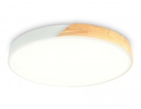 Ambrella Потолочный светодиодный светильник FZ1300 WH/LW белый/светлое дерево 36W 5000K D400*50 (без ПДУ) FZ1300 фото